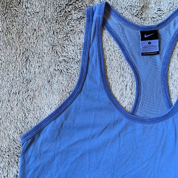 Nike Blue Racerback Cotton Blend Tank - Picture 3 of 4